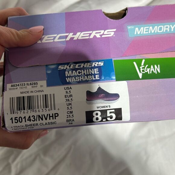 Skechers Track Ombre Vegan Washable Bungee Sneakers - Sheer Classic - Picture 5 of 5